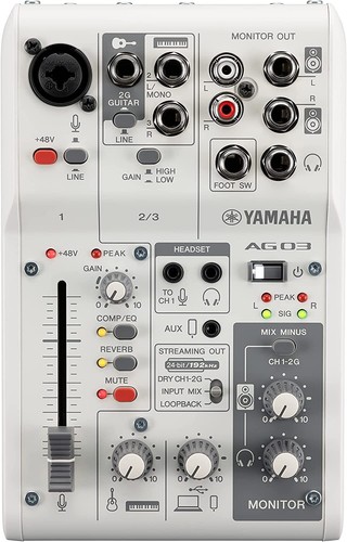 Yamaha ag03 mk2 white - white, mixer